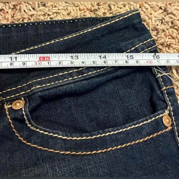 NWT Seven7 Mid Rise Dark Wash Denim Jean Shorts Women’s Size 10 - Picture 7 of 9